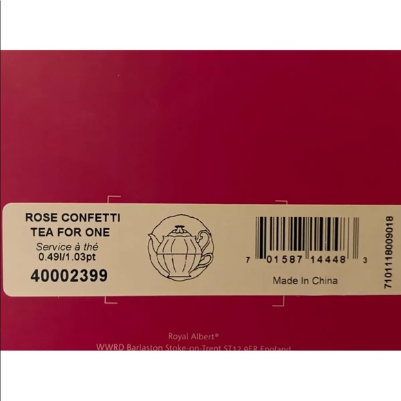 *SOLD Royal Albert ROSE CONFETTI Floral TEA POT - Picture 3 of 3